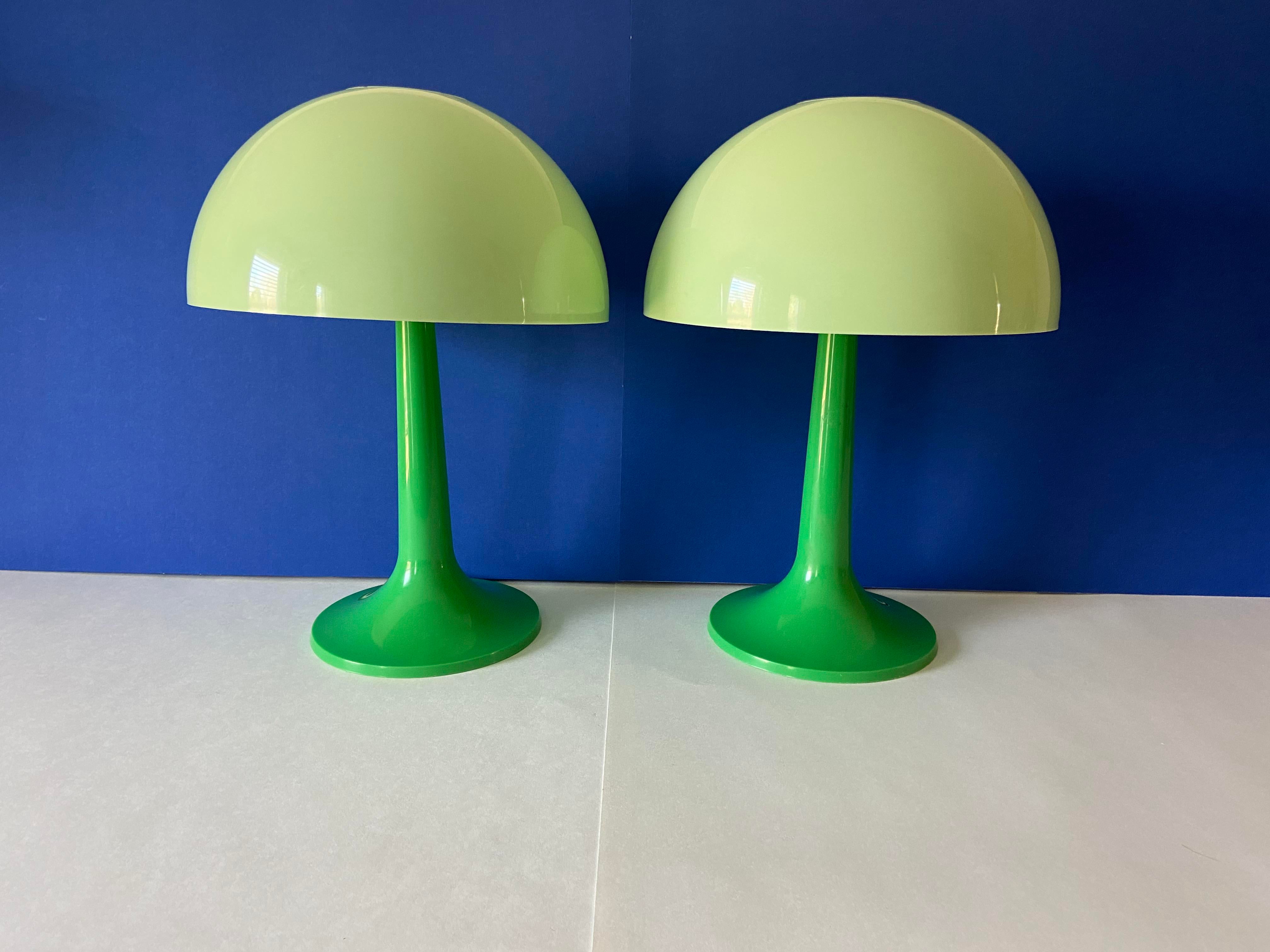 Lively 1960/'s Mushroom Fabric Lampshade